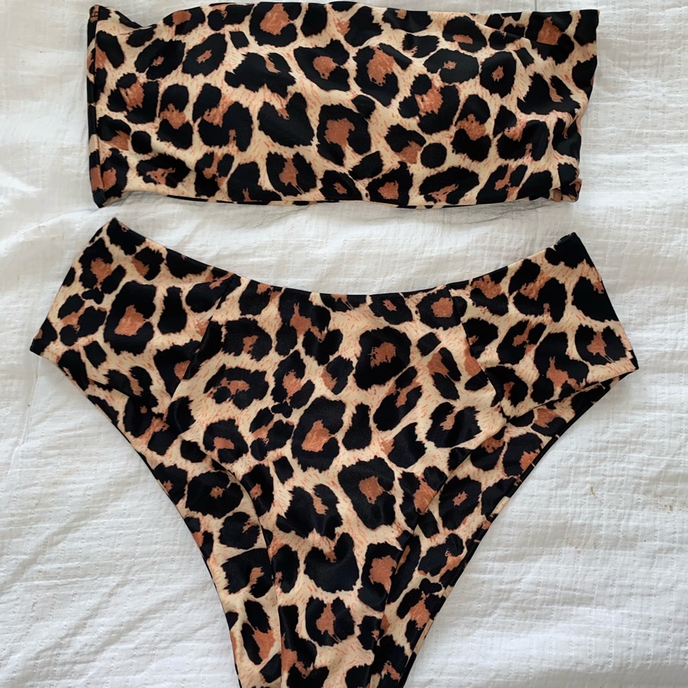Zaful Cheetah print high-rise bikini